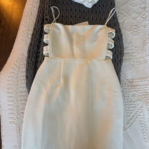 Selfie Leslie Cream Strapless Dress